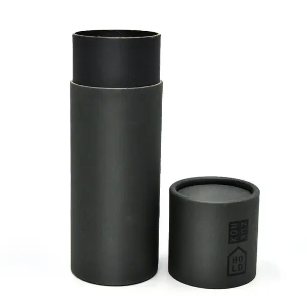 Premium Black Cardboard Tube with UV Coating - Image 3