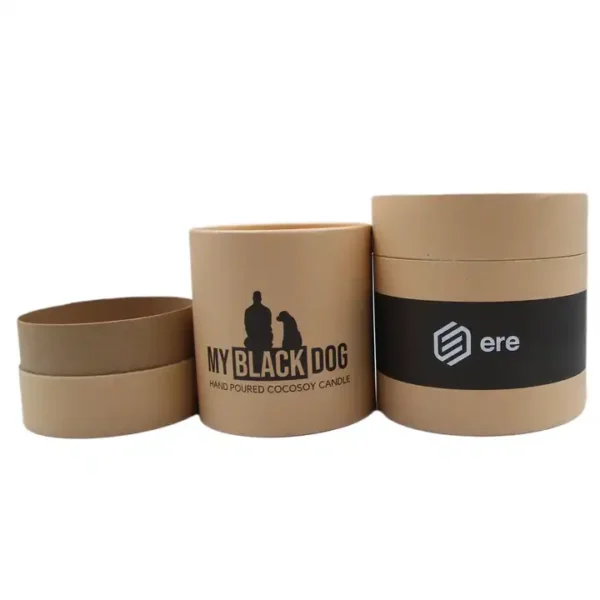 Custom Printed Kraft Paper Cylinder Box - Image 2