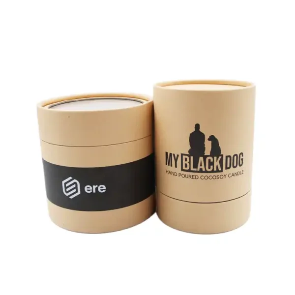 Custom Printed Kraft Paper Cylinder Box - Image 4