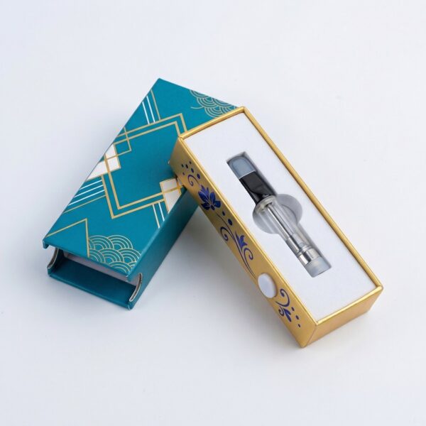 Premium CR drawer box for 510 cartridges with gold foil patterns